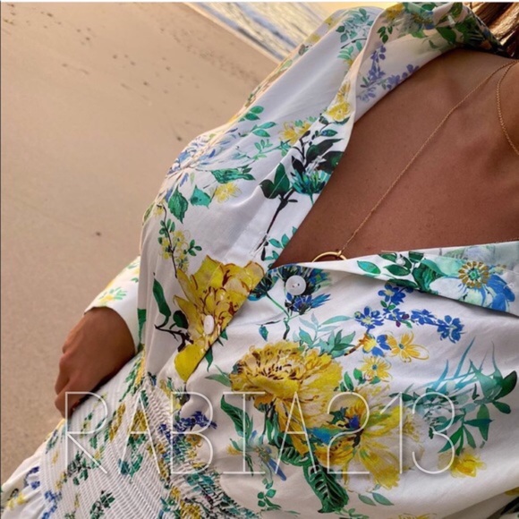 ZARA FLORAL PRINT DRESS - Picture 11 of 16